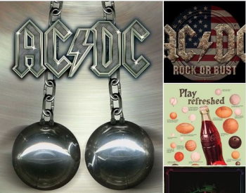 Schilder von AC/DC, und DEF Leppard, sowie auch neues von Indian + Coca-Cola