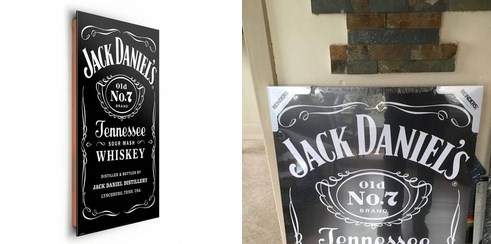 XXL „Jack Daniel's“ Holz Paneel in der Größe 90 x 60 cm - perfect für jede Bar !